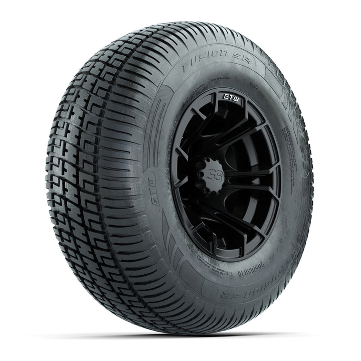 GTW 10″ Spyder Matte Black Wheels & 205/65-R10 Fusion S/R Tires – Set of 4