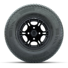 Load image into Gallery viewer, GTW 10″ Spyder Matte Black Wheels &amp; 205/65-R10 Fusion S/R Tires – Set of 4 — additional view