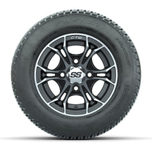 Load image into Gallery viewer, GTW 10″ Spyder Machined/Matte Gray Wheels &amp; 205/50-10 Fusion Tires – Set of 4 — additional view
