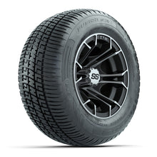 Load image into Gallery viewer, GTW 10″ Spyder Machined/Matte Gray Wheels &amp; 205/50-10 Fusion S/R Tires – Set of 4