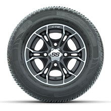 Load image into Gallery viewer, GTW 10″ Spyder Machined/Matte Gray Wheels &amp; 205/50-10 Fusion S/R Tires – Set of 4 — additional view