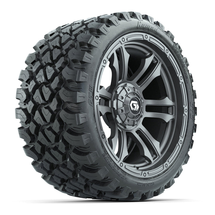 GTW 15″ Shogun Gunmetal Wheels & 23x10-R15 Nomad Tires – Set of 4
