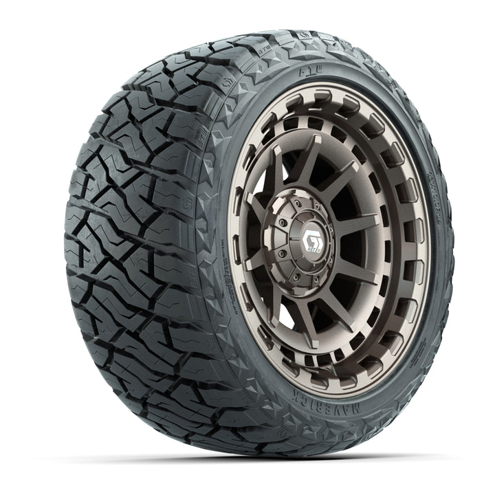 GTW 14″ Barricade Satin Bronze Wheels & 23x10.00-R14 Maverick Tires – Set of 4