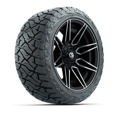 Load image into Gallery viewer, GTW 14″ Stealth Gloss Black/Machined Wheels &amp; 23x10.00-R14 Maverick Tires – Set of 4