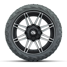Load image into Gallery viewer, GTW 14″ Stealth Gloss Black/Machined Wheels &amp; 23x10.00-R14 Maverick Tires – Set of 4 — additional view