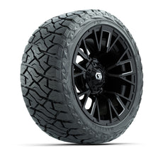 Load image into Gallery viewer, GTW 14″ Vandal Matte Black/Machined Wheels &amp; 23x10.00-R14 Maverick Tires – Set of 4