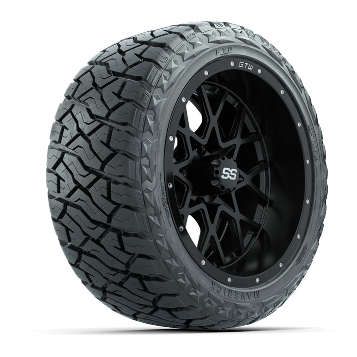 GTW 14″ Vortex Matte Black Wheels & 23x10.00-R14 Maverick Tires – Set of 4