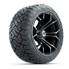 Load image into Gallery viewer, GTW 14″ Spyder Black/Machined Wheels &amp; 23x10.00-R14 Maverick Tires – Set of 4
