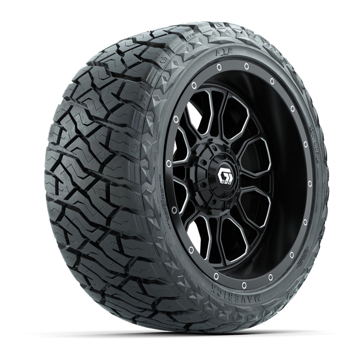 GTW 14″ Volt Black/Machined Wheels & 23x10.00-R14 Maverick Tires – Set of 4