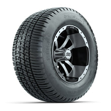 Load image into Gallery viewer, GTW 10″ Storm Trooper Black/Machined Wheels &amp; 205/50-10 Fusion Tires – Set of 4