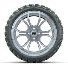 Load image into Gallery viewer, GTW 15″ Spyder Machined/Matte Silver Wheels &amp; 23x10-R15 Nomad Tires – Set of 4 — additional view
