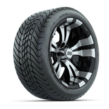 Load image into Gallery viewer, GTW 14″ Vampire Black/Machined Wheels &amp; 225/30-14 Mamba Tires – Set of 4