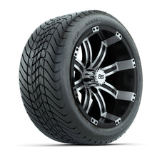 Load image into Gallery viewer, GTW 14″ Tempest Black/Machined Wheels &amp; 225/30-14 Mamba Tires – Set of 4
