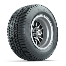 Load image into Gallery viewer, GTW 10″ Medusa Black/Machined Wheels &amp; 205/50-10 Fusion Tires – Set of 4