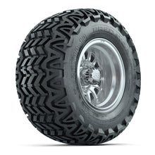 Load image into Gallery viewer, GTW 10″ Medusa Silver/Machined Wheels &amp; 20″ Predator Tires – Set of 4