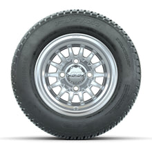 Load image into Gallery viewer, GTW 10″ Medusa Silver/Machined Wheels &amp; 205/50-10 Fusion Tires – Set of 4 — additional view