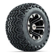 Load image into Gallery viewer, GTW 10″ Specter Black/Machined Wheels &amp; 20″ Predator Tires – Set of 4