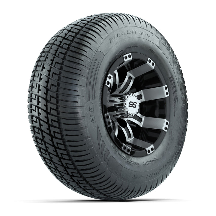 GTW 10″ Tempest Machined/Black Wheels & 205/65-10 Fusion Tires – Set of 4