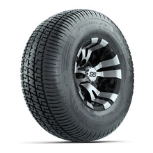 Load image into Gallery viewer, GTW 10″ Vampire Machined/Black Wheels &amp; 205/65-10 Fusion Tires – Set of 4