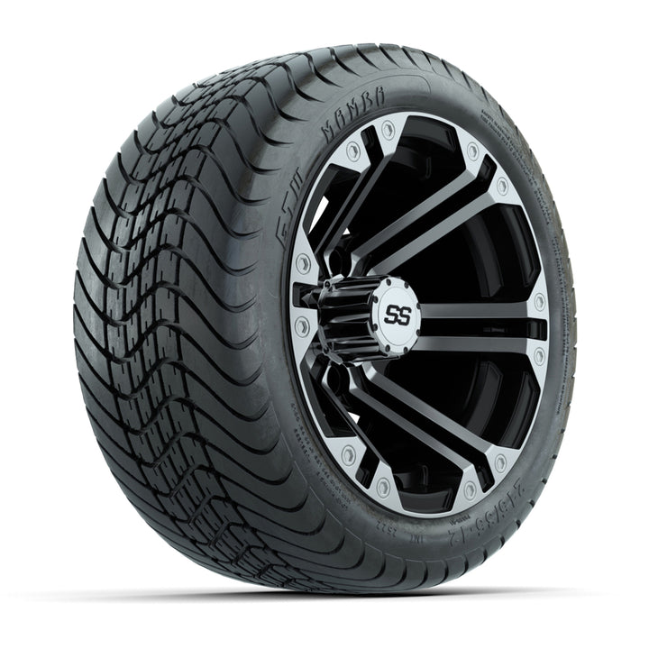 GTW 12″ Specter Black/Machined Wheels & 215/35-12 Mamba Tires – Set of 4