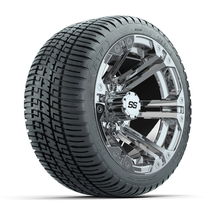 GTW 12″ Specter Chrome Wheels & 205/30-12 Fusion Tires – Set of 4