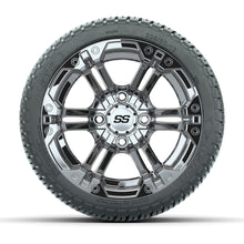Load image into Gallery viewer, GTW 12″ Specter Chrome Wheels &amp; 205/30-12 Fusion Tires – Set of 4 — additional view