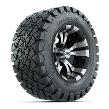 Load image into Gallery viewer, GTW 12″ Vampire Black/Machined Wheels &amp; 22″ Timberwolf Tires – Set of 4