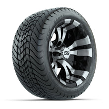 Load image into Gallery viewer, GTW 12″ Vampire Black/Machined Wheels &amp; 215/35-12 Mamba Tires – Set of 4
