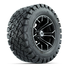 Load image into Gallery viewer, GTW 12″ Spyder Machined/Black Wheels &amp; 22″ Timberwolf Tires – Set of 4