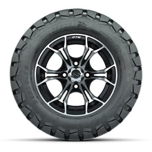Load image into Gallery viewer, GTW 12″ Spyder Machined/Black Wheels &amp; 22″ Timberwolf Tires – Set of 4 — additional view