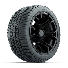 Load image into Gallery viewer, GTW 12″ Spyder Matte Black Wheels &amp; 205/30-12 Fusion Tires – Set of 4