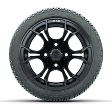 Load image into Gallery viewer, GTW 12″ Spyder Matte Black Wheels &amp; 205/30-12 Fusion Tires – Set of 4 — additional view
