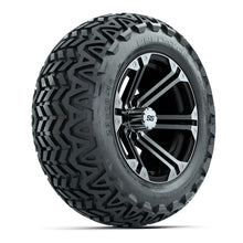 Load image into Gallery viewer, GTW 14″ Specter Black/Machined Wheels &amp; 23" Predator Tires – Set of 4