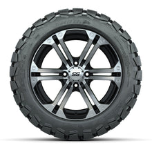 Load image into Gallery viewer, GTW 14″ Specter Black/Machined Wheels &amp; 22" Timberwolf Tires – Set of 4 — additional view