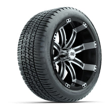 Load image into Gallery viewer, GTW 14″ Tempest Machined/Black Wheels &amp; 205/30-14 Fusion Tires – Set of 4