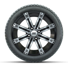 Load image into Gallery viewer, GTW 14″ Tempest Machined/Black Wheels &amp; 205/30-14 Fusion Tires – Set of 4 — additional view