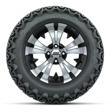Load image into Gallery viewer, GTW 14″ Vampire Black/Machined Wheels &amp; 23″ Predator Tires – Set of 4 — additional view