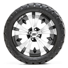 Load image into Gallery viewer, GTW 14″ Vampire Black/Machined Wheels &amp; 22" Timberwolf Tires – Set of 4