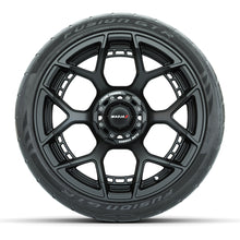 Load image into Gallery viewer, MadJax 15″ Evolution Flow Form Matte Black Wheels &amp; 215/40-R15 Fusion GTR Tires – Set of 4 — additional view