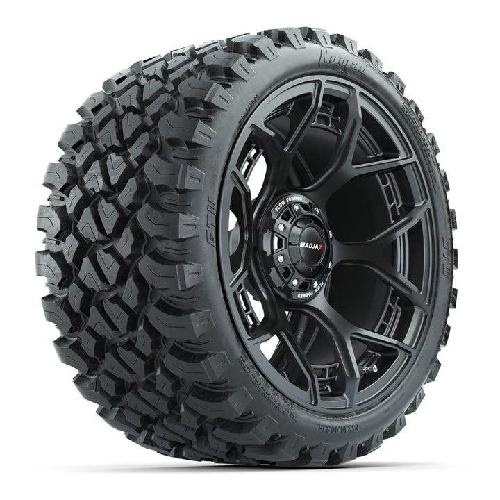 MadJax 15″ Evolution Flow Form Matte Black Wheels & 23x10-R15 Nomad Tires – Set of 4