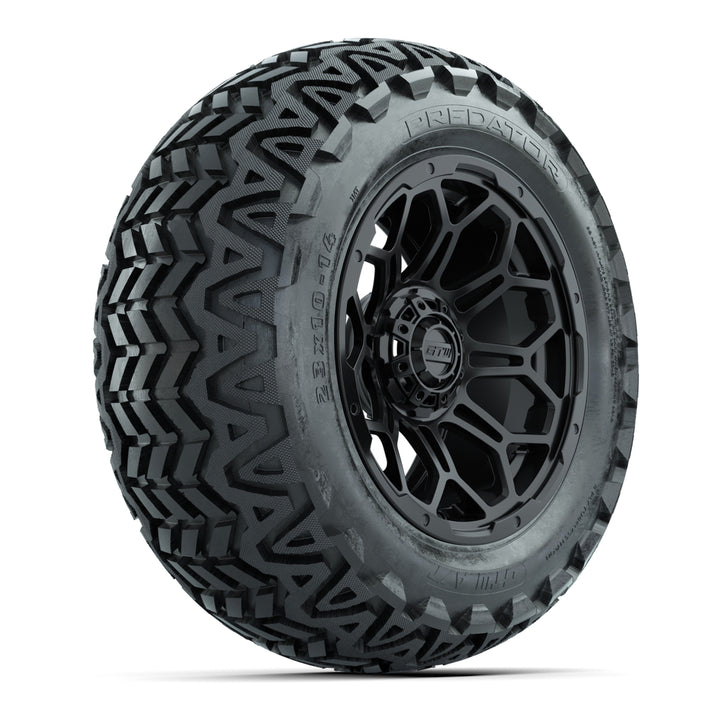GTW 14″ Bravo Matte Black Wheels & 23x10-14 Predator Tires – Set of 4