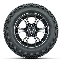 Load image into Gallery viewer, GTW 14″ Spyder Black/Machined Wheels &amp; 23x10-14 Predator Tires – Set of 4 — additional view