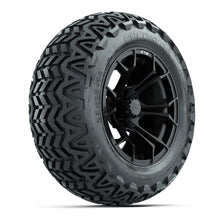 Load image into Gallery viewer, GTW 14″ Spyder Matte Black Wheels &amp; 23x10-14 Predator Tires – Set of 4