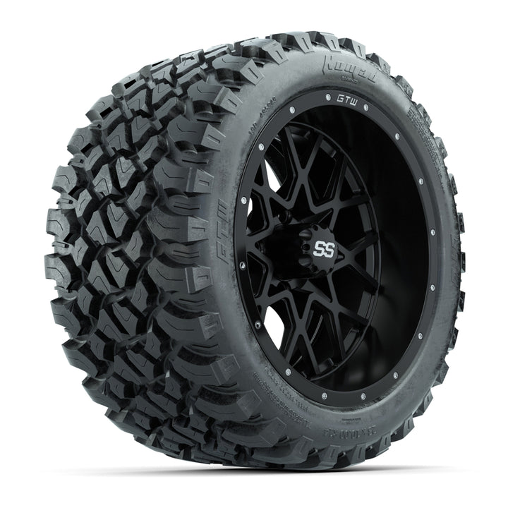 GTW 14″ Vortex Matte Black Wheels & 23x10-14 Nomad Tires – Set of 4
