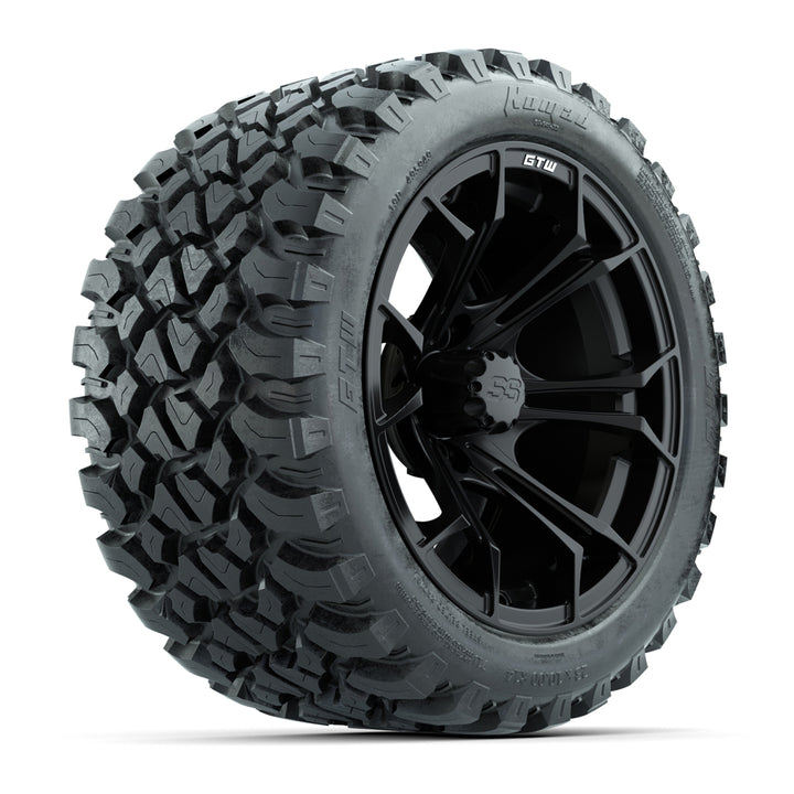 GTW 14″ Spyder Matte Black Wheels & 23x10-14 Nomad Tires – Set of 4