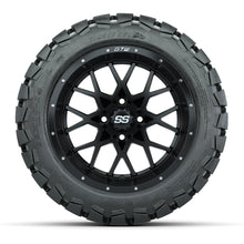 Load image into Gallery viewer, GTW 14″ Vortex Matte Black Wheels &amp; 22x10-14 Timberwolf Tires – Set of 4 — additional view