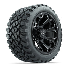 Load image into Gallery viewer, GTW 14″ Raven Matte Black/Ball Milled Wheels &amp; 23x10-14 Nomad Tires – Set of 4