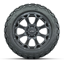 Load image into Gallery viewer, GTW 14″ Raven Matte Gray/Ball Milled Wheels &amp; 22x10-14 Timberwolf Tires – Set of 4 — additional view