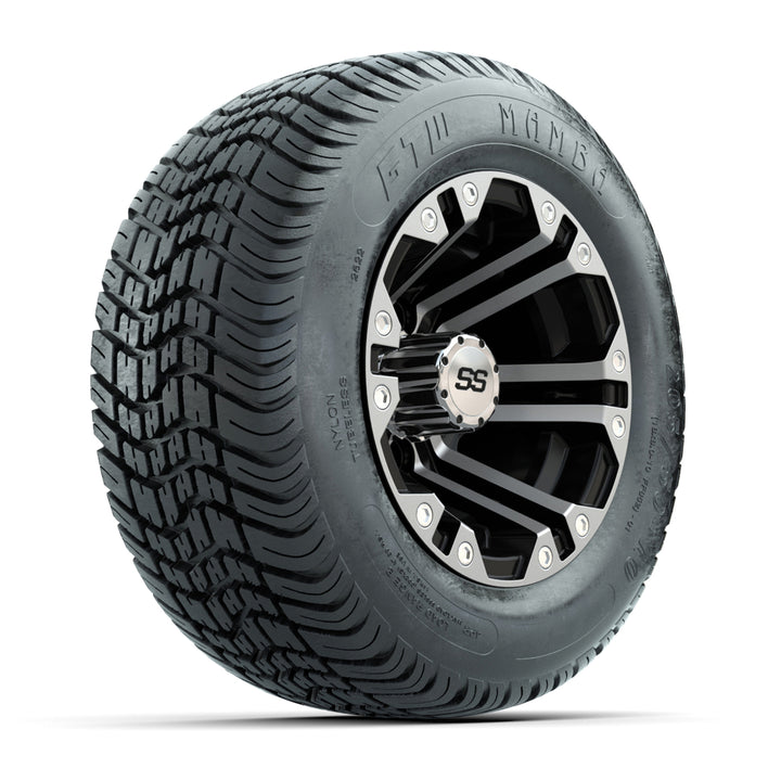 GTW 10″ Specter Black/Machined Wheels & 205/50-10 Mamba Tires – Set of 4