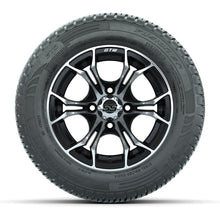 Load image into Gallery viewer, GTW 12″ Spyder Machined/Black Wheels &amp; 215/50-R12 Fusion S/R Tires – Set of 4 — additional view